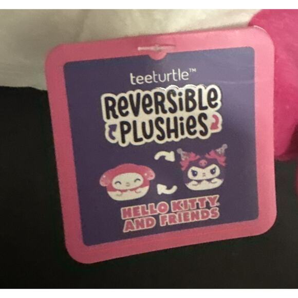TeeTurtle Sanrio Hello Kitty Kuromi My Melody Reversible 8” Plush Tag - Picture 4 of 5